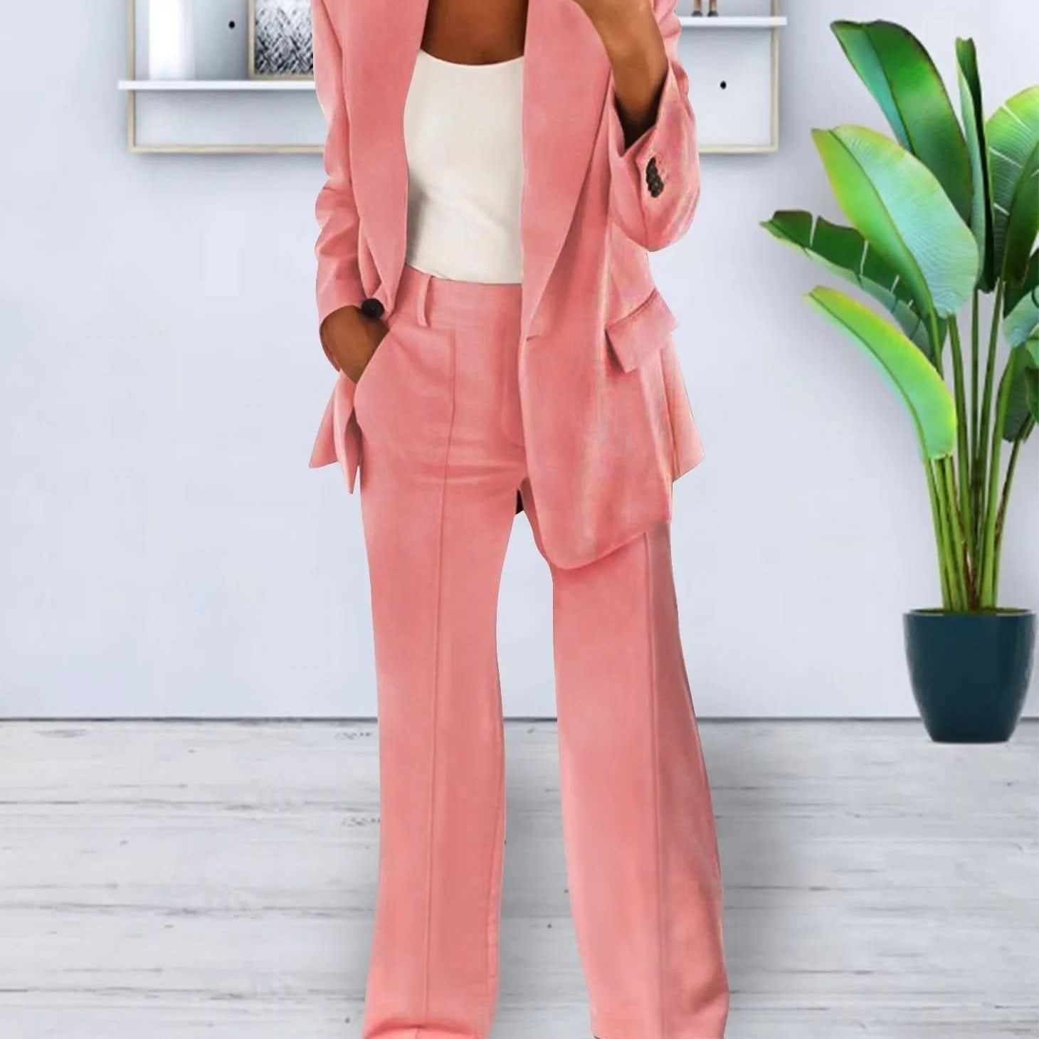 Completo pantalone da donna - Vestibilità slim - Tessuto elegante - Outfit chic e versatile