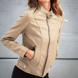 Giacca chic, comoda ed elegante con tasche con cerniera per donna