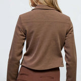 Giacca utility vintage marrone scuro slim-fit Y2K