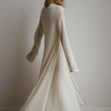 Completo due pezzi composto da cardigan in maglia vintage e abito senza maniche