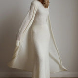 Completo due pezzi composto da cardigan in maglia vintage e abito senza maniche