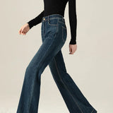 Jeans bootcut elasticizzati vintage tinta unita