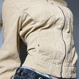 Giacca vintage streetwear utility con revers e tasca