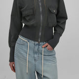 Giacca vintage utility con tasche a coste