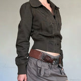 Giacca vintage utility slim fit con tasca e cerniera