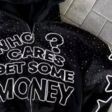 Felpa con cappuccio e cerniera vintage Y2K