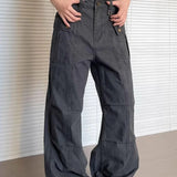 Pantaloni cargo svasati multitasche lavati