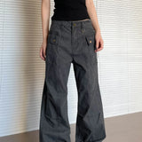 Pantaloni cargo svasati multitasche lavati