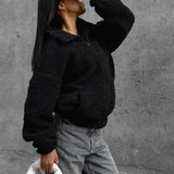 Cappotto caldo da viaggio con colletto in pile bianco