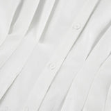 Camicetta bianca aderente con vita plissettata
