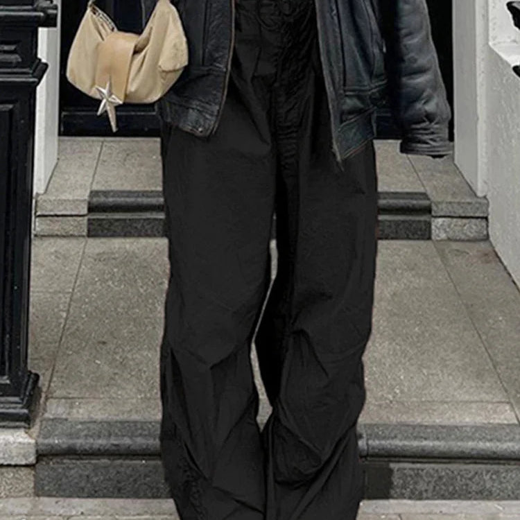 Pantaloni casual da donna con coulisse y2k