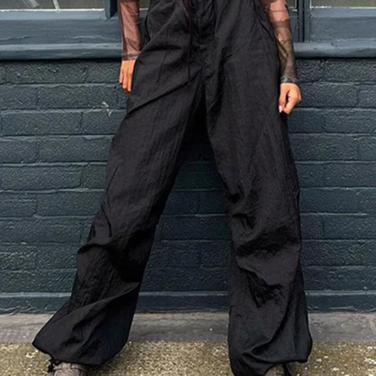 Pantaloni casual da donna con coulisse y2k