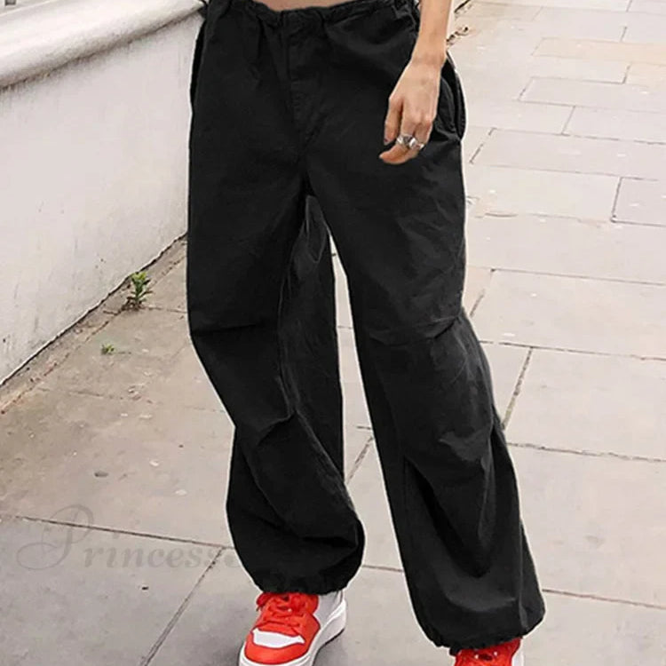 Pantaloni casual da donna con coulisse y2k