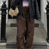 Pantaloni casual da donna con coulisse y2k