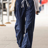 Pantaloni casual da donna con coulisse y2k