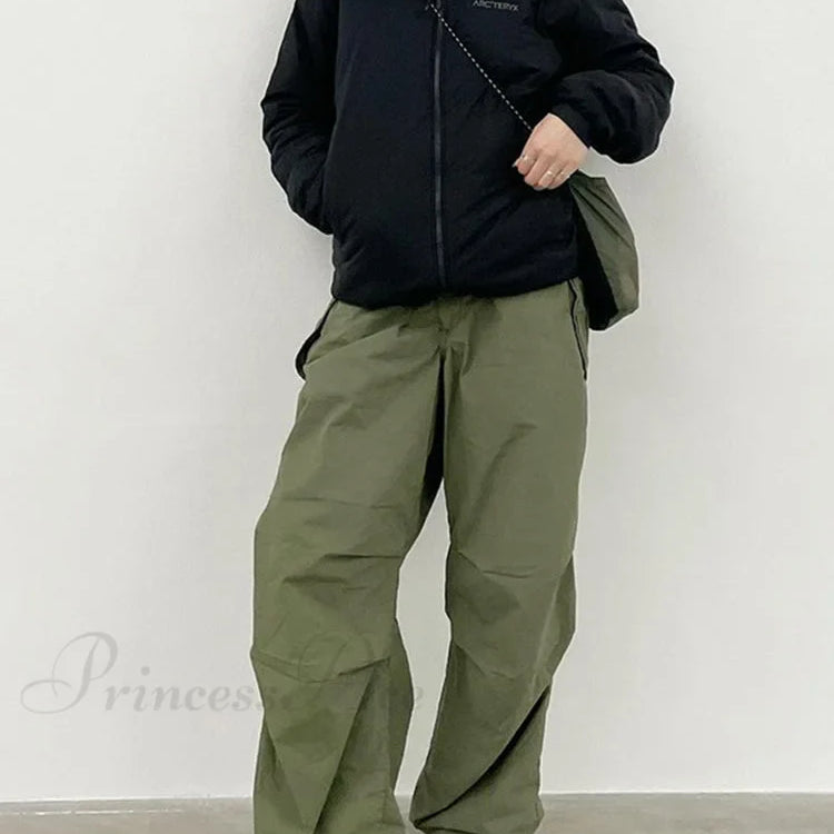 Pantaloni casual da donna con coulisse y2k