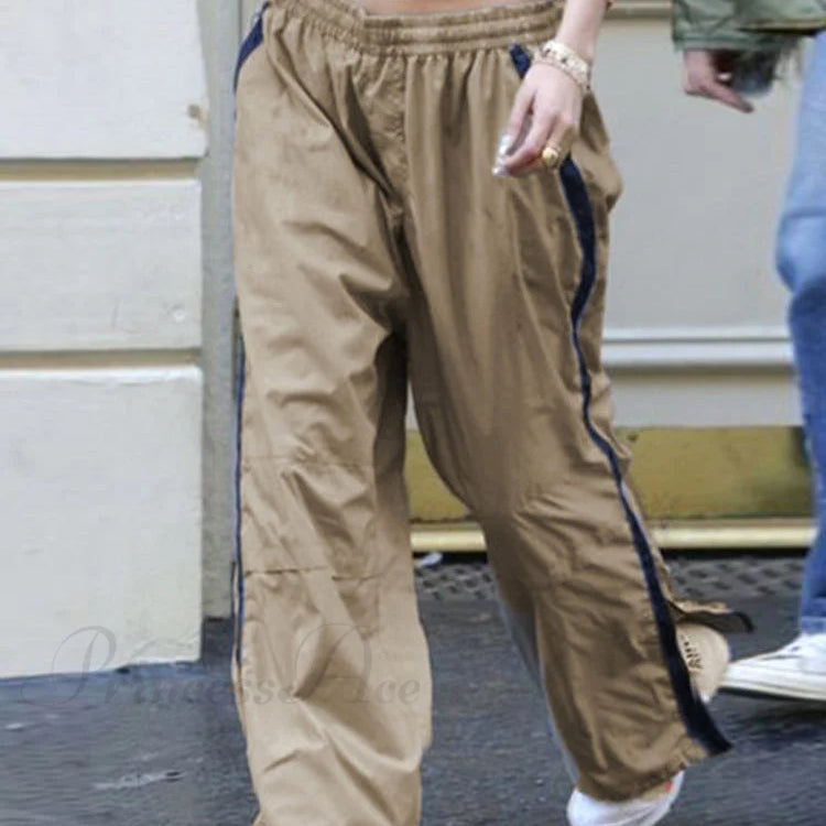 Pantaloni casual da donna con coulisse y2k