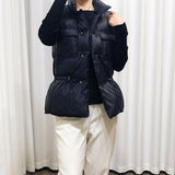 Liva - Cardigan trapuntato antivento senza maniche alla moda con bottoni