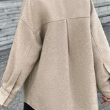 Cappotto corto casual con colletto in misto lana