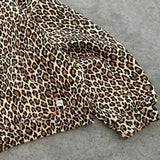 Felpa con cappuccio hip-hop con stampa leopardata Y2K