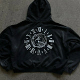 Felpa con cappuccio elegante Y2K Street Dark Zip