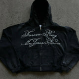 Felpa con cappuccio elegante Y2K Street Dark Zip