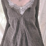 Blusa Y2K con bottoni e scollo quadrato dolce