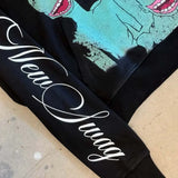 Felpa con cappuccio con personaggio stravagante Y2K