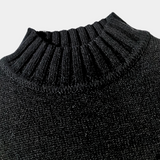 Abito in maglia da donna - Maglia - Vestibilità ampia - Collo alto - Design patchwork